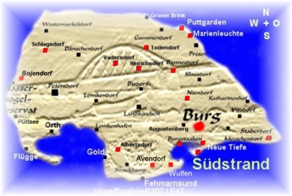 Karte Fehmarn